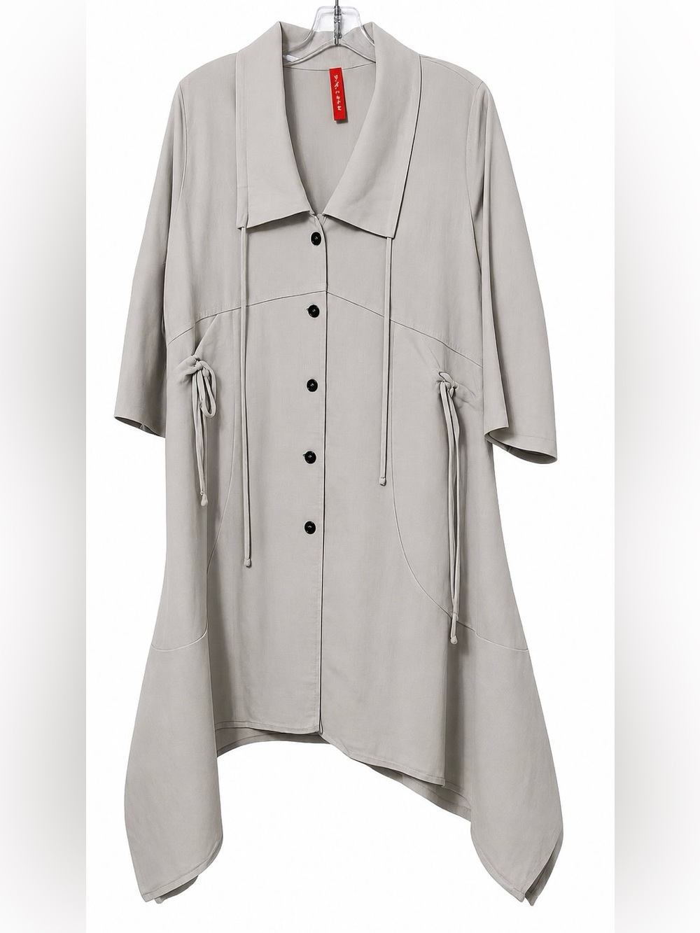 IC by Connie K Asymmetrical Linen Tunic Dress Jacket Avant Garde Lagenlook Boho
